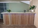 Bar Tripel Two-Tone houten bar thuisbar  barretje balie, Huis en Inrichting, Barren, Ophalen of Verzenden, Nieuw