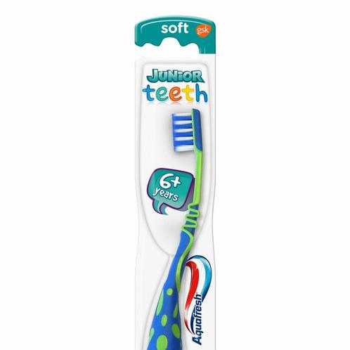 6x Aquafresh Tandenborstel Junior Teeth 6+, Sieraden, Tassen en Uiterlijk, Uiterlijk | Mondverzorging, Nieuw, Verzenden