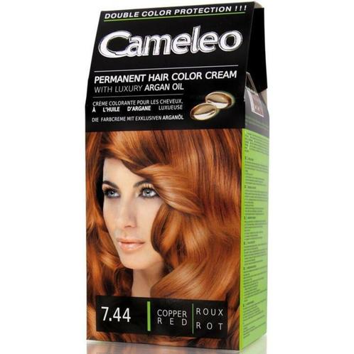 Cameleo Haarverf Koper Rood Kleuring 7.44, Sieraden, Tassen en Uiterlijk, Uiterlijk | Haarverzorging, Nieuw, Verzenden