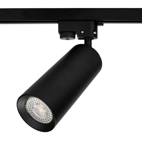 LED 1-fase Railspot met GU10 fitting | Zwart, Huis en Inrichting, Lampen | Plafondlampen, Nieuw, Metaal, Ophalen of Verzenden