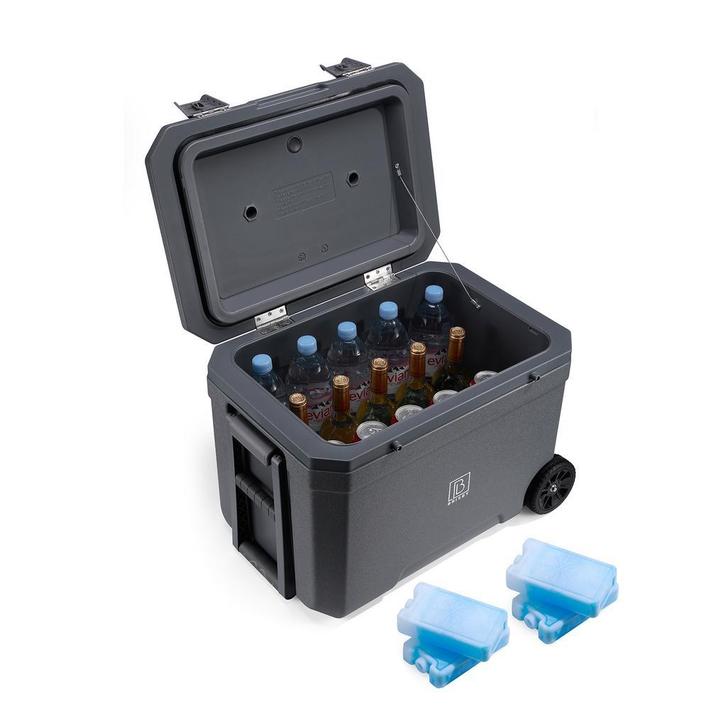 Brisby Verrijdbare Koelbox - Frigobox - 45 Liter GRIJS - SET, Caravans en Kamperen, Koelboxen, Koelbox, Nieuw, Koelelement, Ophalen of Verzenden