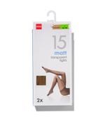 HEMA Pantys mat 15denier - 2 stuks naturel, Kleding | Dames, Leggings, Maillots en Panty's, Verzenden, Nieuw