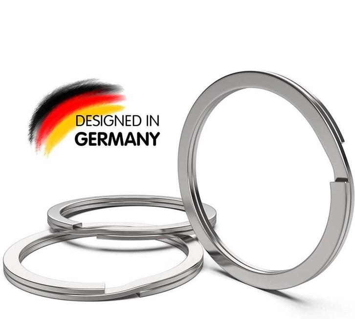 Platte Sleutelringen 35mm (Buitenmaat) 100 stuks, Doe-het-zelf en Verbouw, IJzerwaren en Bevestigingsmiddelen, Verzenden