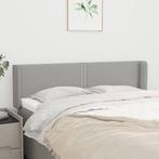 vidaXL Hoofdbord met randen 147x16x78/88 cm stof lichtgrijs, Huis en Inrichting, Verzenden, Nieuw, Grijs, Stof