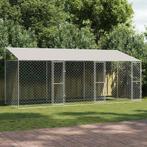 vidaXL Hondenbench Zilver 600 x 200 x 256 cm Gegalvaniseerd, Dieren en Toebehoren, Verzenden, Nieuw