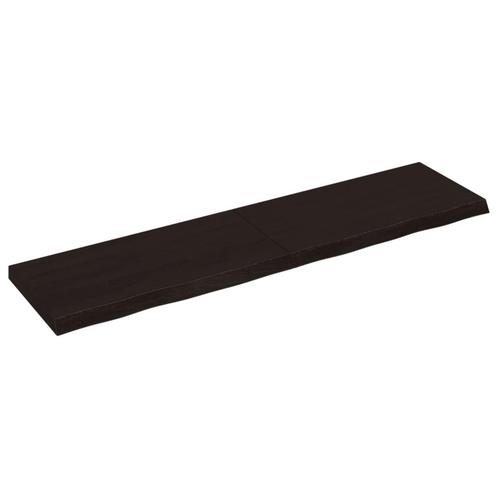 vidaXL Wandschap behandeld massief eikenhout donkerbruin, Huis en Inrichting, Woonaccessoires | Wandplanken en Boekenplanken, Nieuw