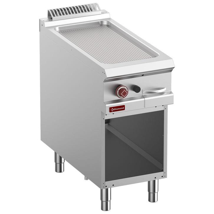 Diamond Bakplaat | Gas | Geribd | Op Open Kast | 7.9kW | 400, Zakelijke goederen, Horeca | Keukenapparatuur, Nieuw in verpakking