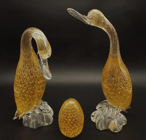 ARS Cenedese - sculptuur, Coppia cigni con uovo - 0 cm -, Antiek en Kunst, Antiek | Glas en Kristal
