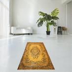 Geel vintage - Vloerkleed - 198 cm - 108 cm - met, Nieuw
