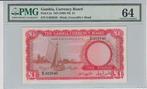 Gambia P 2 1 Pound Nd1965-70 Pmg 64, Postzegels en Munten, Bankbiljetten | Europa | Niet-Eurobiljetten, Verzenden