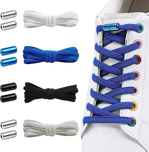 Veelzijdige Elastische Veters met Metalen Sluiting - 4 Paar, Kleding | Heren, Schoenen, Nieuw, Verzenden