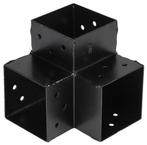 Starx paalverbinder 3-weg hoekmodel 90x90 mm zwart, Ophalen of Verzenden, Nieuw