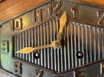 Tafelklok - Art Deco Brons, Hout, Marmer, Messing -