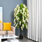 TRUUSK Kunstplant Met Witte Blauweregen Decoratie 1,65 M Kun, Verzenden, Nieuw