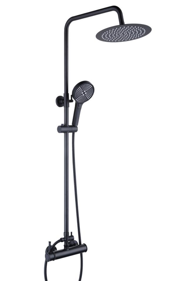 Anti-calc doucheset zwart - keramische kraan - onderhouds..., Doe-het-zelf en Verbouw, Sanitair, Nieuw, Ophalen of Verzenden