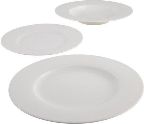 Tweedekans | Starter Set Basic White Set van 18, Huis en Inrichting, Keuken | Servies, Zo goed als nieuw, Ophalen of Verzenden
