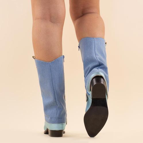 -50% DWRS Label  DWRS Label Kaplaarzen 10543 shetland denim, Kleding | Dames, Schoenen, Blauw, Nieuw, Verzenden
