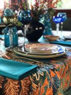 Exclusief tafelkleed met bladerenprint, ruime tafels. 2,70 x, Antiek en Kunst