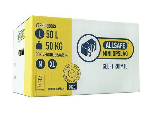100 verhuisdozen | Stevig en sterk | Nu Actieprijs! | €1,27, Doe-het-zelf en Verbouw, Kratten en Dozen, Minder dan 50 cm, Opvouwbaar