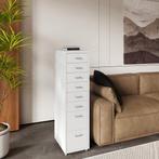 Kantoorkast Kökar op wielen 109x28x41 cm wit [en.casa], Zakelijke goederen, Verzenden, Nieuw in verpakking