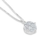 Ketting met hanger - 18 karaat Geel goud -  0.36ct. tw.