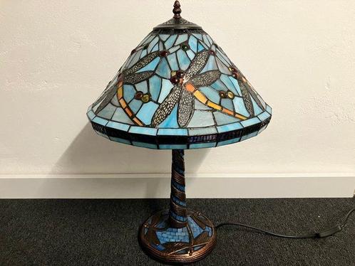 Tafellamp - Dragonfly - Glas in lood - Tiffanystyle H.55cm!, Antiek en Kunst, Curiosa en Brocante