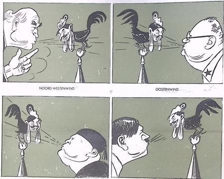 Spotprent over buitenlandse invloed op Pierre Laval, Antiek en Kunst, Kunst | Litho's en Zeefdrukken, Verzenden