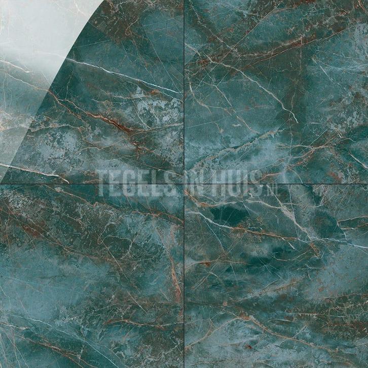 Vloertegel / wandtegel manhattan groen gepolijst 120x120, Doe-het-zelf en Verbouw, Tegels, Vloertegels, Nieuw, 10 m² of meer, Keramiek