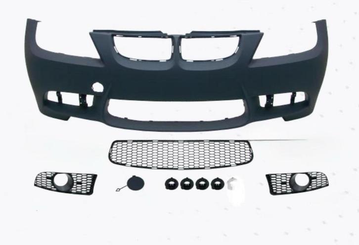 BMW E90/E91 05–08 M3-stijl voorbumper – met sproeiergaten, Auto-onderdelen, Carrosserie en Plaatwerk, Nieuw, BMW, Voor, Bumper
