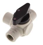 PP 3-weg Kogelkraan G 1/4 FKM Vacuüm, Verzenden, Nieuw