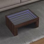 vidaXL Salontafel met Infinity LED 70x50x30 cm bruin, Huis en Inrichting, Tafels | Salontafels, 50 tot 100 cm, Verzenden, Nieuw