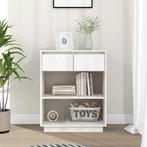 vidaXL Wandkast 60x34x75 cm massief grenenhout wit, Huis en Inrichting, Verzenden, Nieuw, 50 tot 100 cm, Minder dan 100 cm