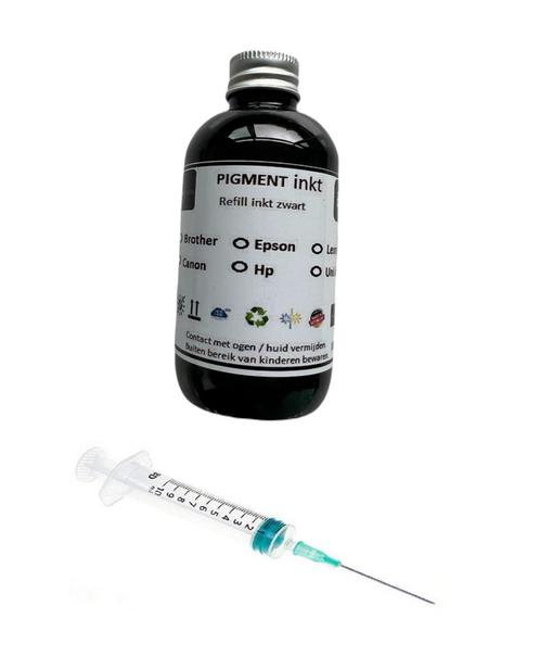 Geschikt navul inkt ZWART PIGMENTED 100ml van Inktmedia, Computers en Software, Printerbenodigdheden, Cartridge, Nieuw