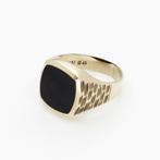 Ring - 8 karaat Geel goud Onyx, Sieraden, Tassen en Uiterlijk, Ringen, Nieuw