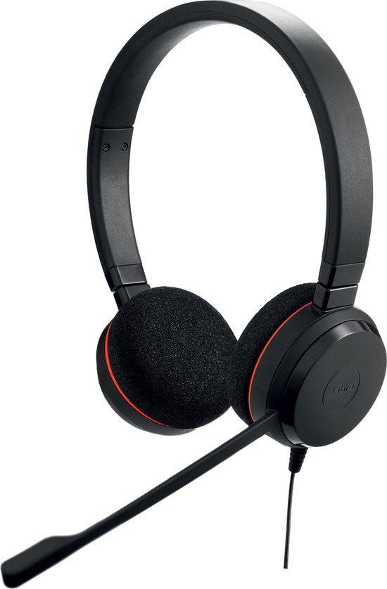 Jabra Evolve 20 MS - Stereo Zwart hoofdtelefoon, Audio, Tv en Foto, Koptelefoons, Nieuw, Verzenden