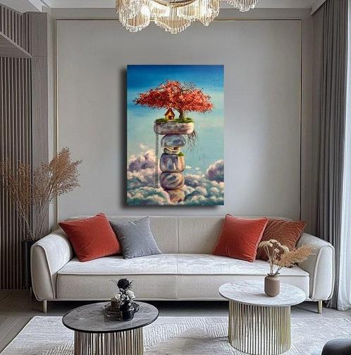 Renier Cabrera (XX) - Oasis inesperado. Paisaje, Antiek en Kunst, Kunst | Schilderijen | Modern