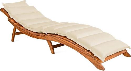 Ligbedkussen 183 x 55 x 7 cm Beige, Tuin en Terras, Tuinstoelen, Ophalen of Verzenden