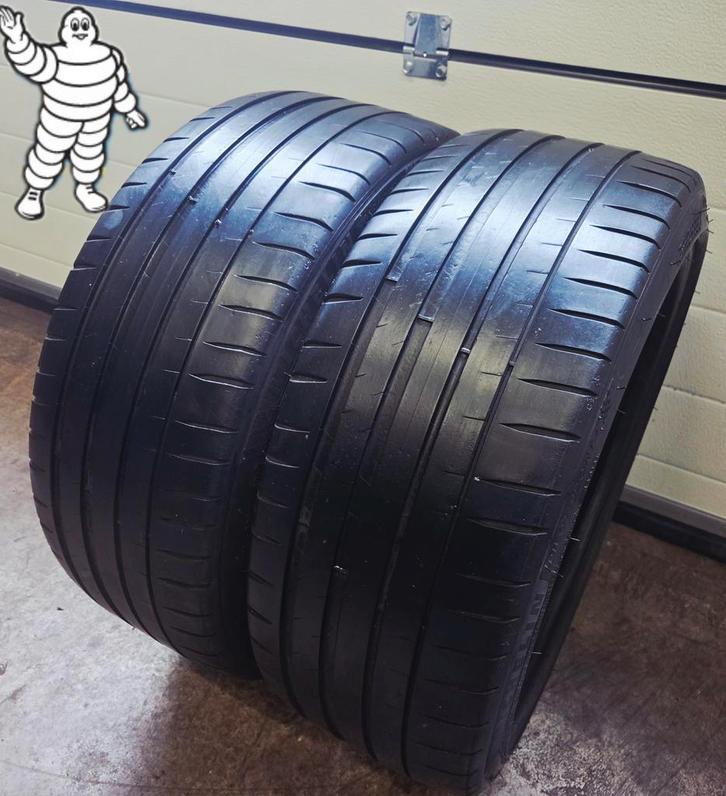 2x 205 40 R18 MICHELIN 6.5 a 7mm €100 P.S GEMONTEERD EN AL, Auto-onderdelen, Banden en Velgen, 18 inch, Zomerbanden, 205 mm, Personenwagen