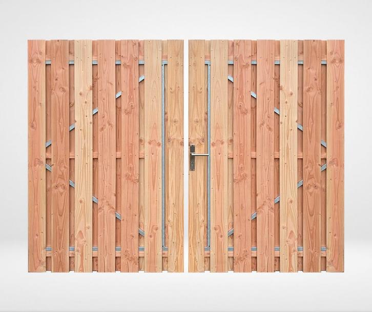 Dubbele Tuinpoort Douglas Verticaal, Tuin en Terras, Tuinpoorten, Ophalen of Verzenden