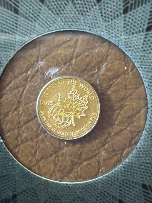 Rwanda. 10 Frw 2015 Maple Leaf., 1/200 Oz (.999) (Zonder, Postzegels en Munten, Munten | Europa | Niet-Euromunten