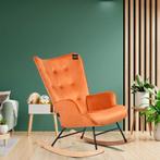 Aemely® Schommelstoel Steerne - Koper Velvet, Blank Hout, Ophalen of Verzenden, Nieuw, Stoel(en)