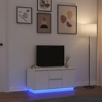 vidaXL Tv-meubel met LED-verlichting 100x41x50 cm wit, 100 tot 150 cm, Verzenden, Nieuw, Minder dan 100 cm