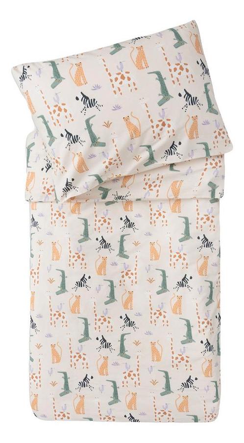 Jollein Jungle Jambo Dekbedovertrek en Sloop 100 x 140 cm, Kinderen en Baby's, Kinderkamer | Beddengoed, Nieuw, Verzenden