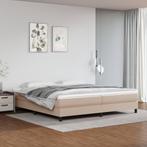 vidaXL Boxspring bed kunstleer cappuccinokleurig 200x200 cm, Overige materialen, Bruin, Verzenden, Overige maten