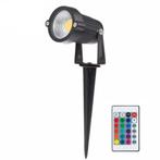 LED Prikspot met grondpen 6W RGB met afstandsbediening, Huis en Inrichting, Ophalen of Verzenden, Nieuw