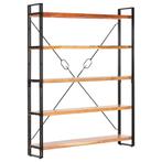 vidaXL Boekenkast met 5 schappen 140x30x180 cm massief, 100 tot 150 cm, Verzenden, Nieuw, 150 tot 200 cm