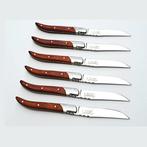 Laguiole - 6x Luxury Steak Knives - Rose Wood - style de -