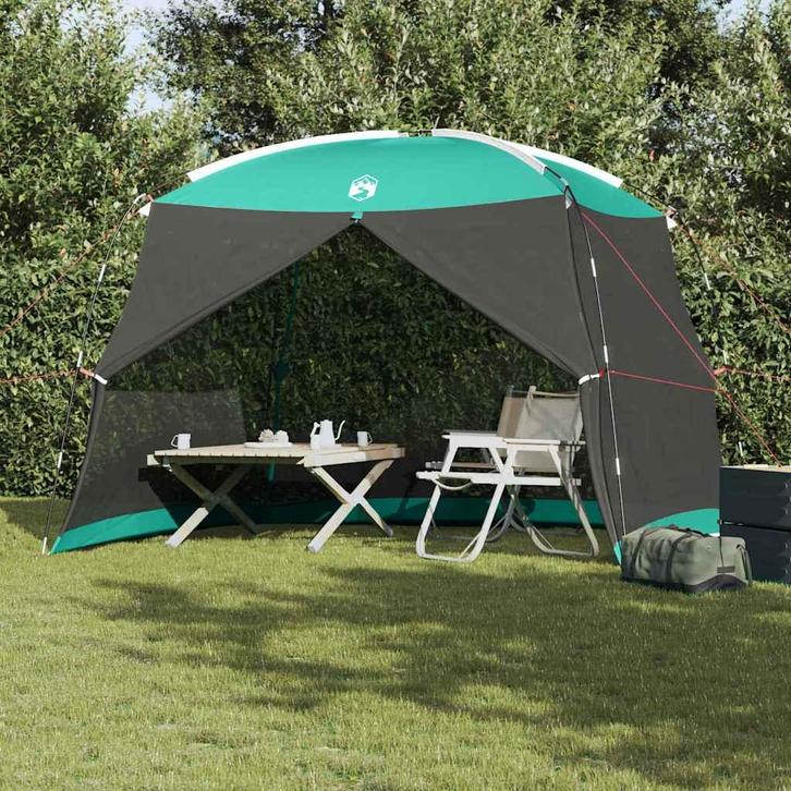 vidaXL Tenten met dak Zeegroen 320 x 320 x 218 cm Polyester, Caravans en Kamperen, Tenten, Nieuw, Verzenden