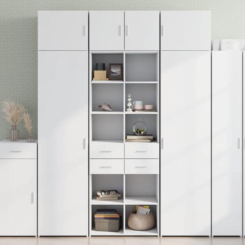 vidaXL Opbergkast 70x42,5x225 cm bewerkt hout wit, Huis en Inrichting, Kasten | Buffetkasten, 50 tot 75 cm, Nieuw, Overige houtsoorten
