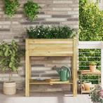vidaXL Plantenstandaard met plank Bruin 85 x 46 x 94 cm, Verzenden, Nieuw, Hout, 60 cm of meer